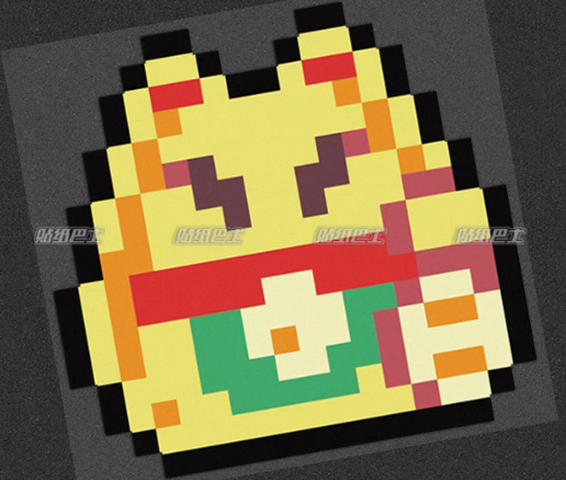Pixel Lucky Cat sticker Serie