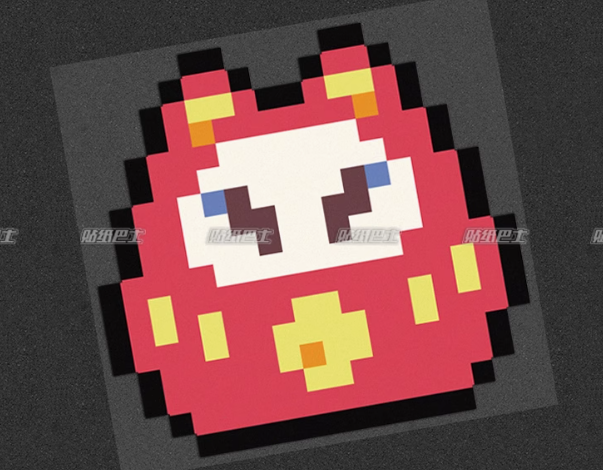 Pixel Lucky Cat sticker Serie
