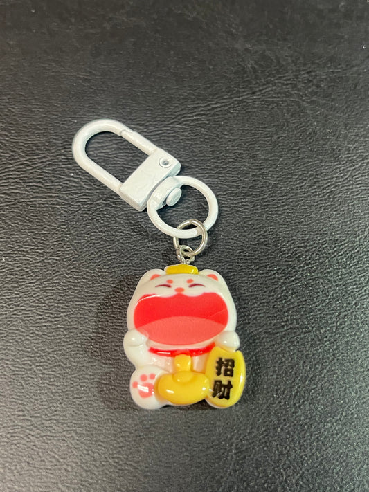 Tiny Lucky Cat Keychain