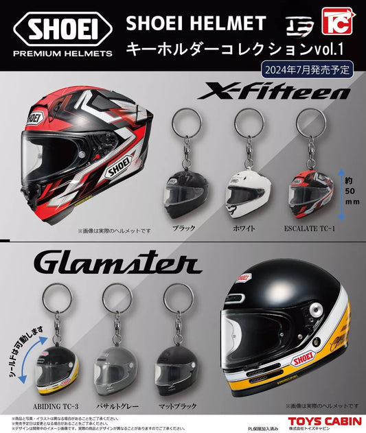 Toys Cabin SHOEI Helmet Keychain Collection Vol.1: Complete Set of 6 Figures